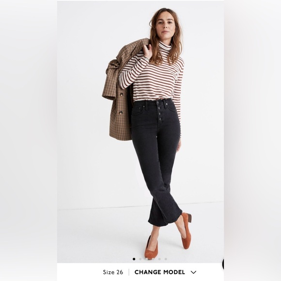 Madewell Cali Demi-Boot Jeans in Bellspring Wash: Button-Front Edition - Picture 1 of 11